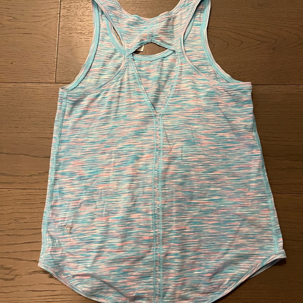 Ivivva by Lululemon pink & blue flowy tank top sz 8 new
